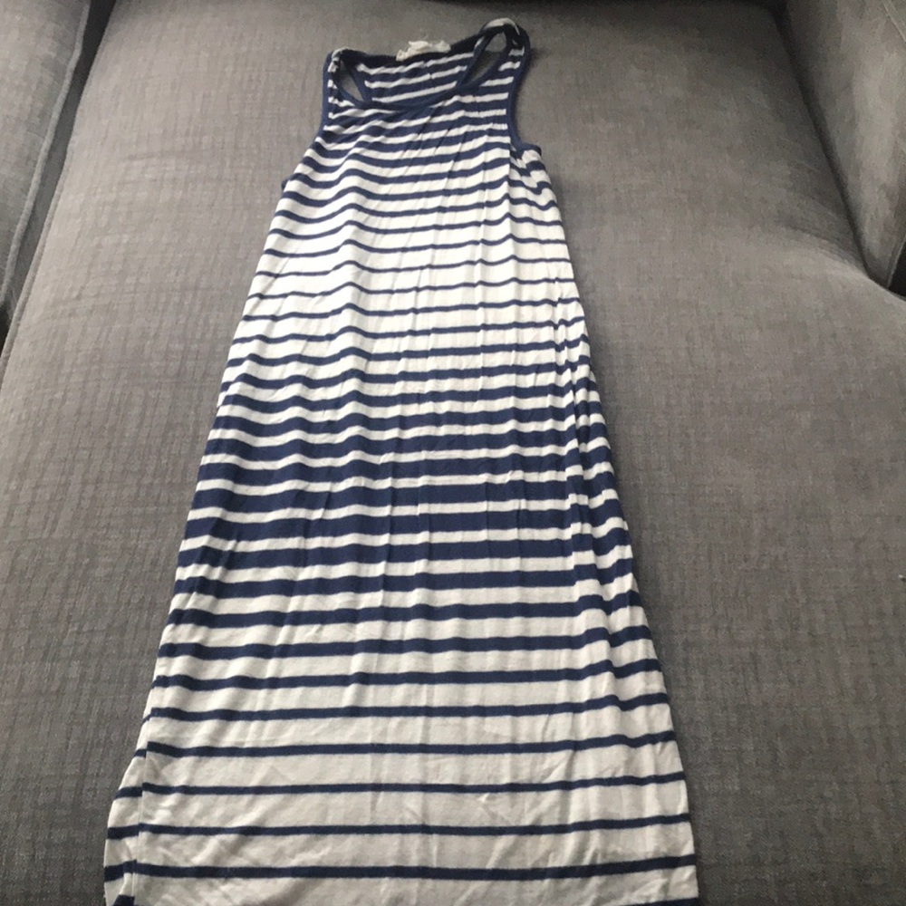 Stretchy stripe midi dress